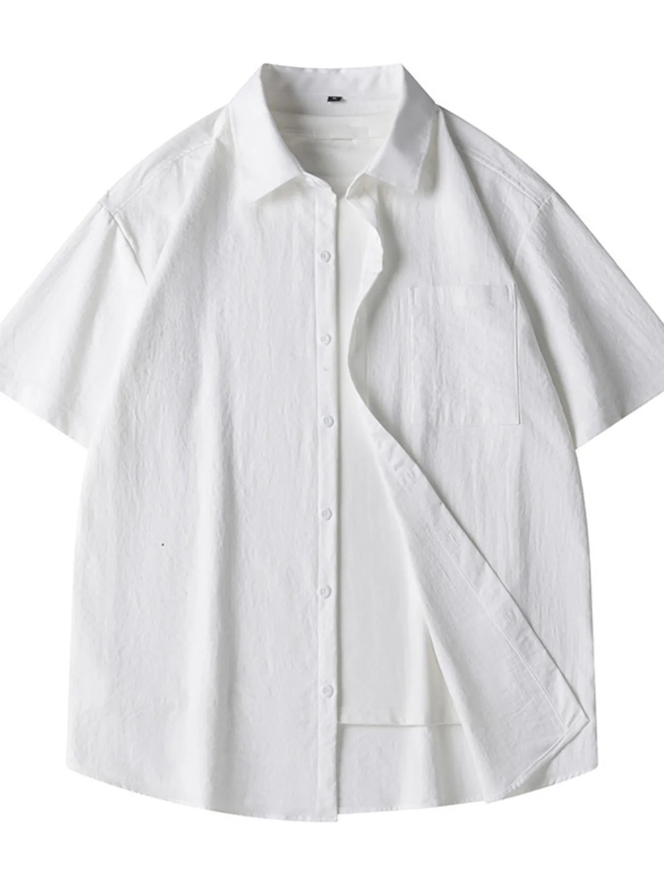 Men's Plus Size Casual Loose Fit Short Sleeve Shirt