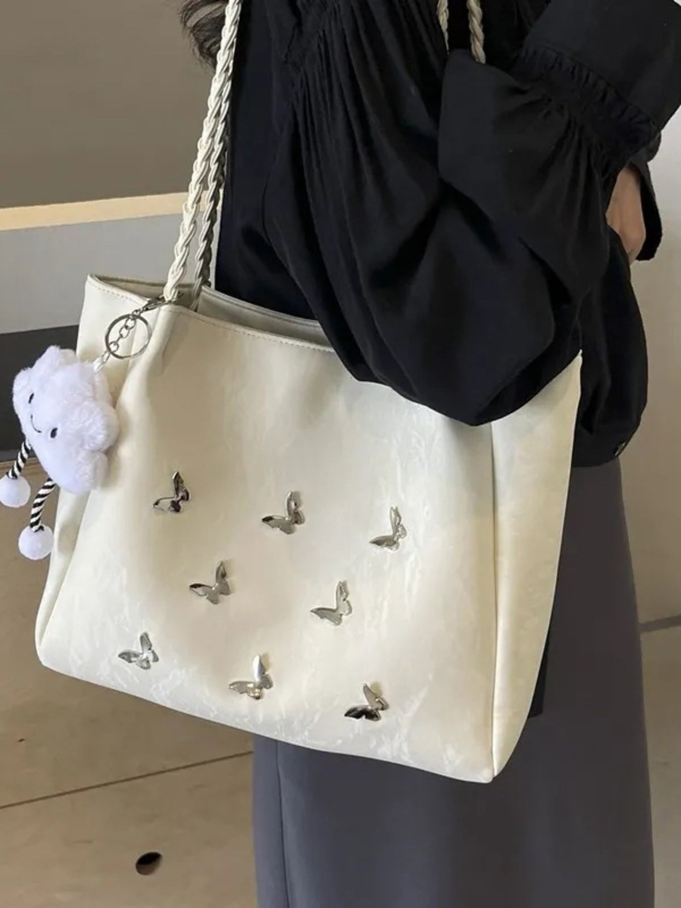 Butterfly Pattern Tote Bag