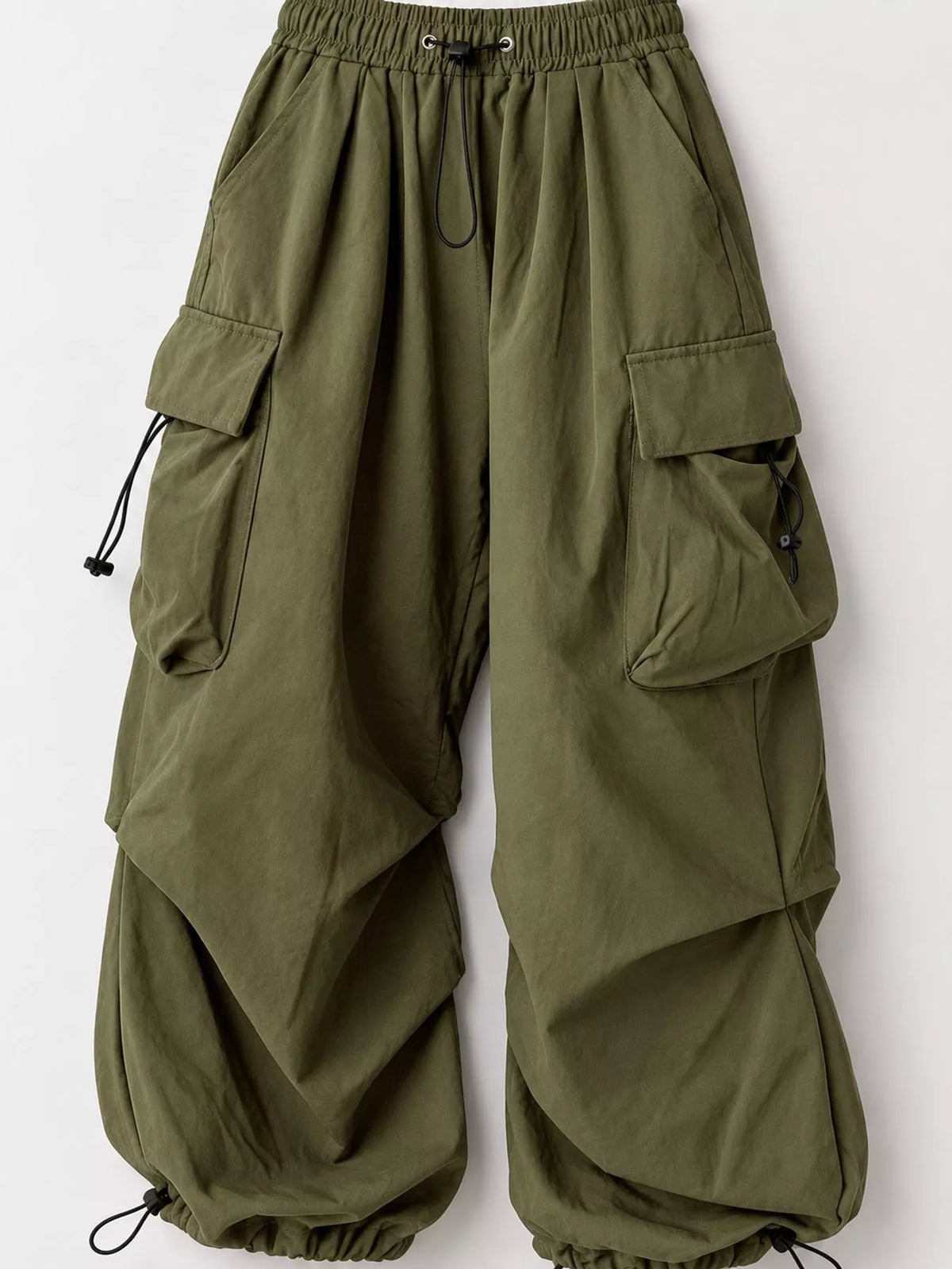 Full Size Drawstring Cargo Pants Plus Size