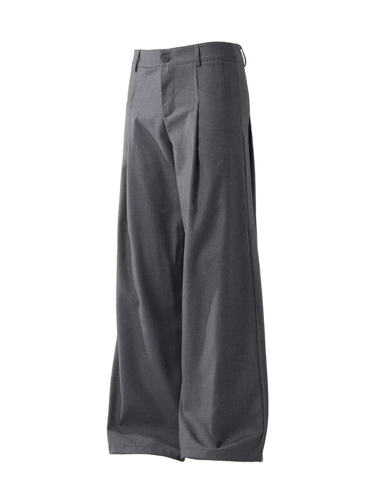 Men's Pleated Detail Wide Leg Pants