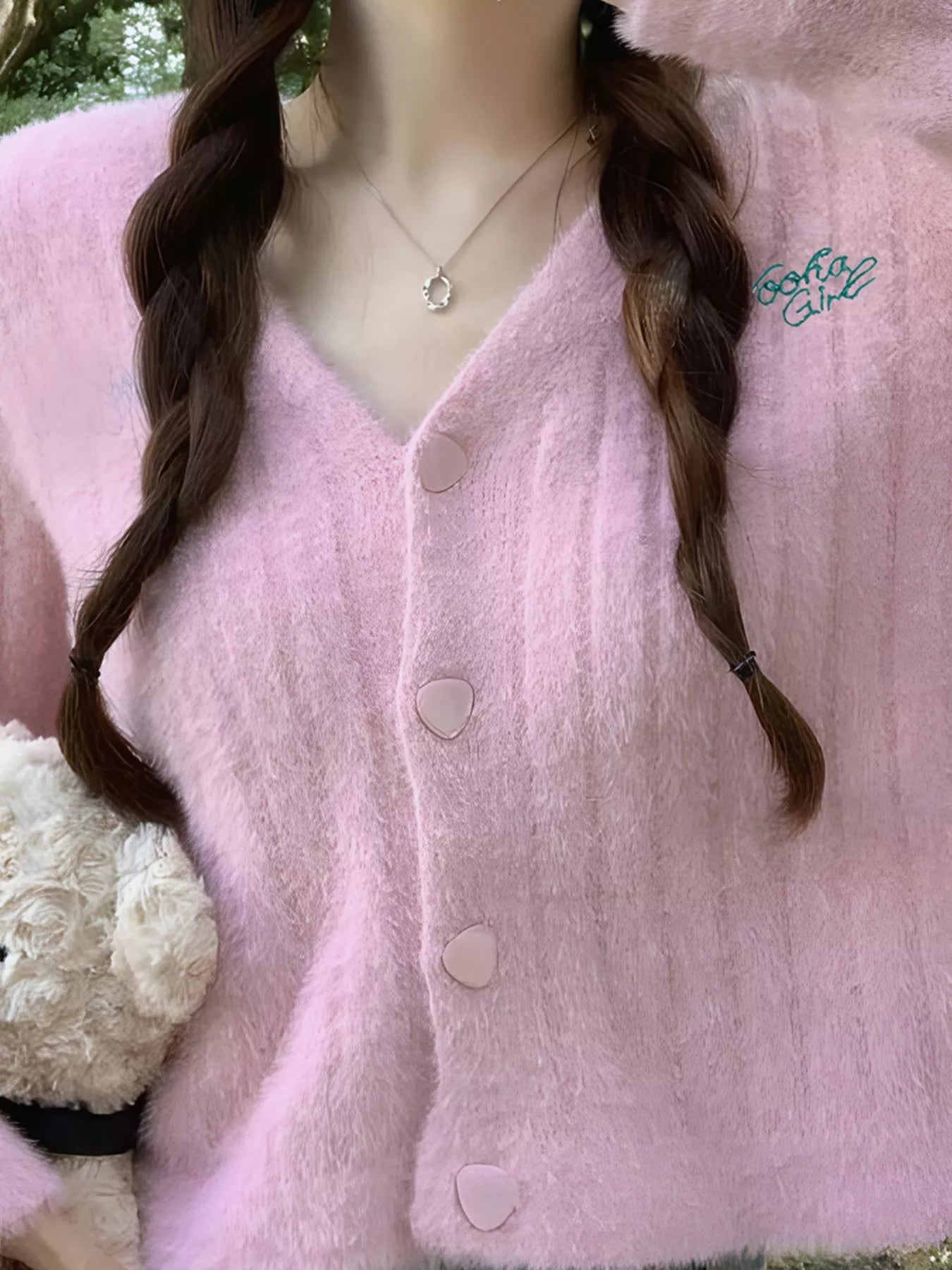 Button Up Ribbed Knit Cardigan