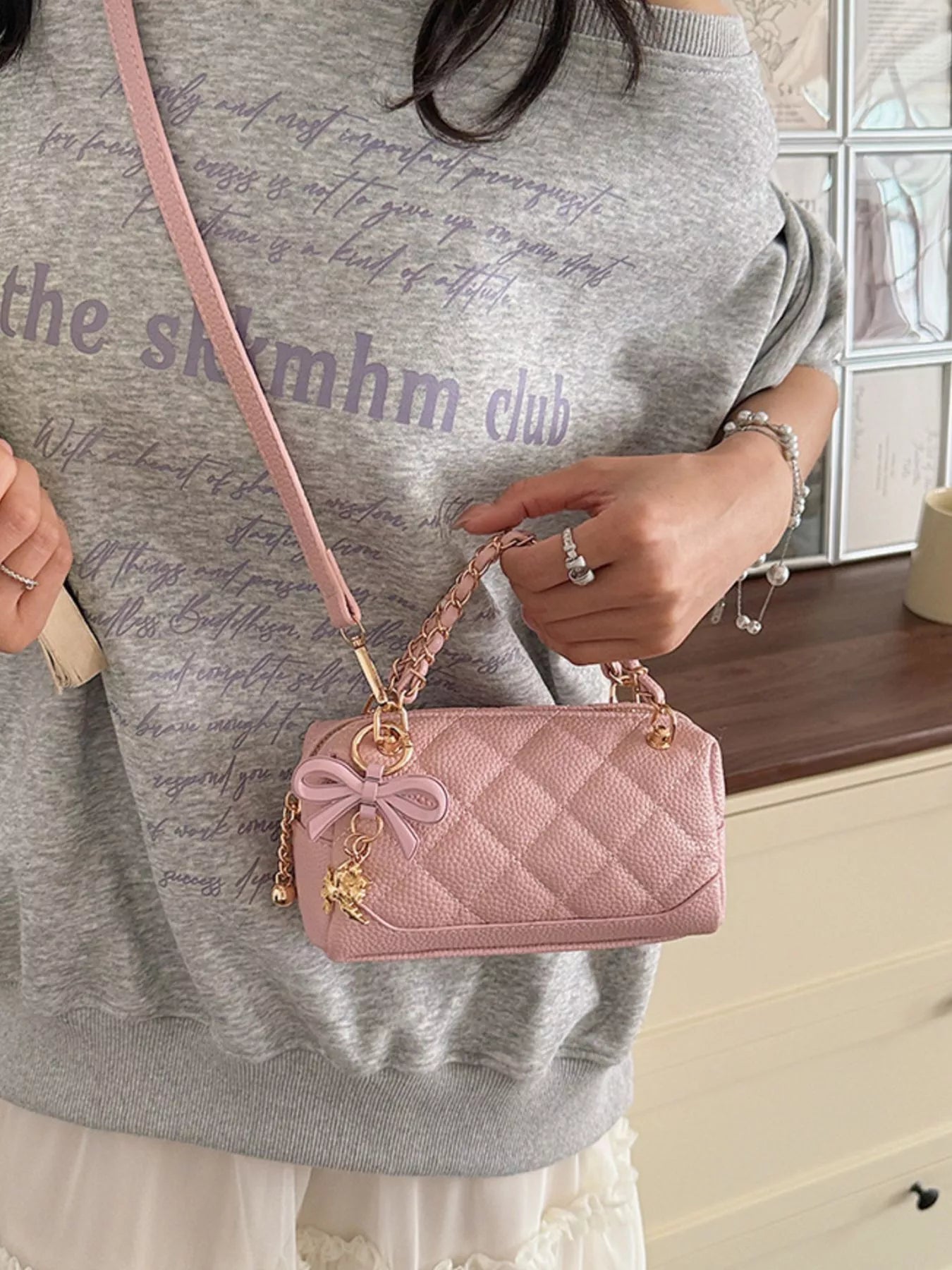 Quilted Chain Crossbody Bag