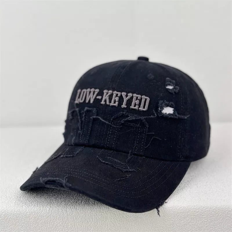 Distressed Embroidered Baseball Cap