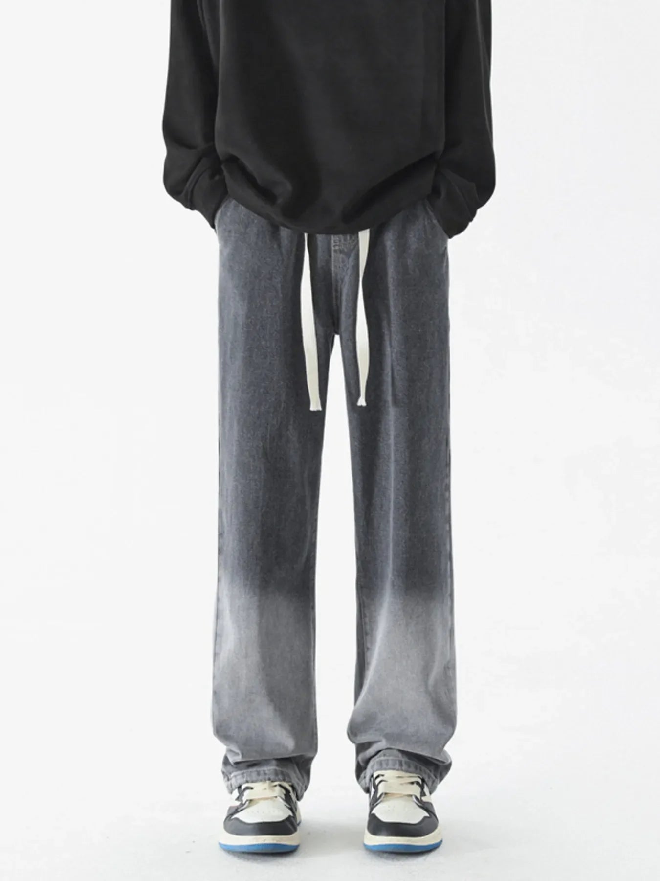 Men's Full Size Wide Leg Washed Jeans Plus Size