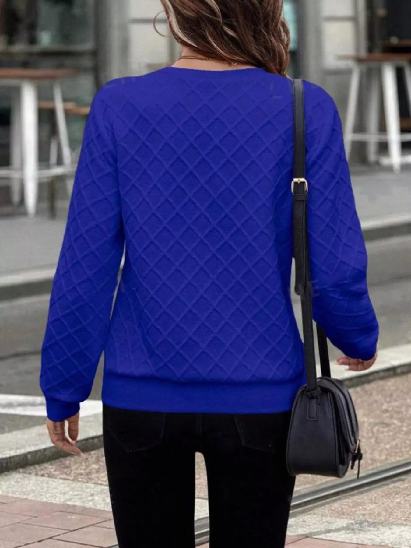 Textured Quarter-Zip Sweatshirt