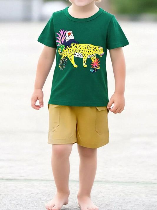 Men's Animal Graphic Short Sleeve T-Shirt