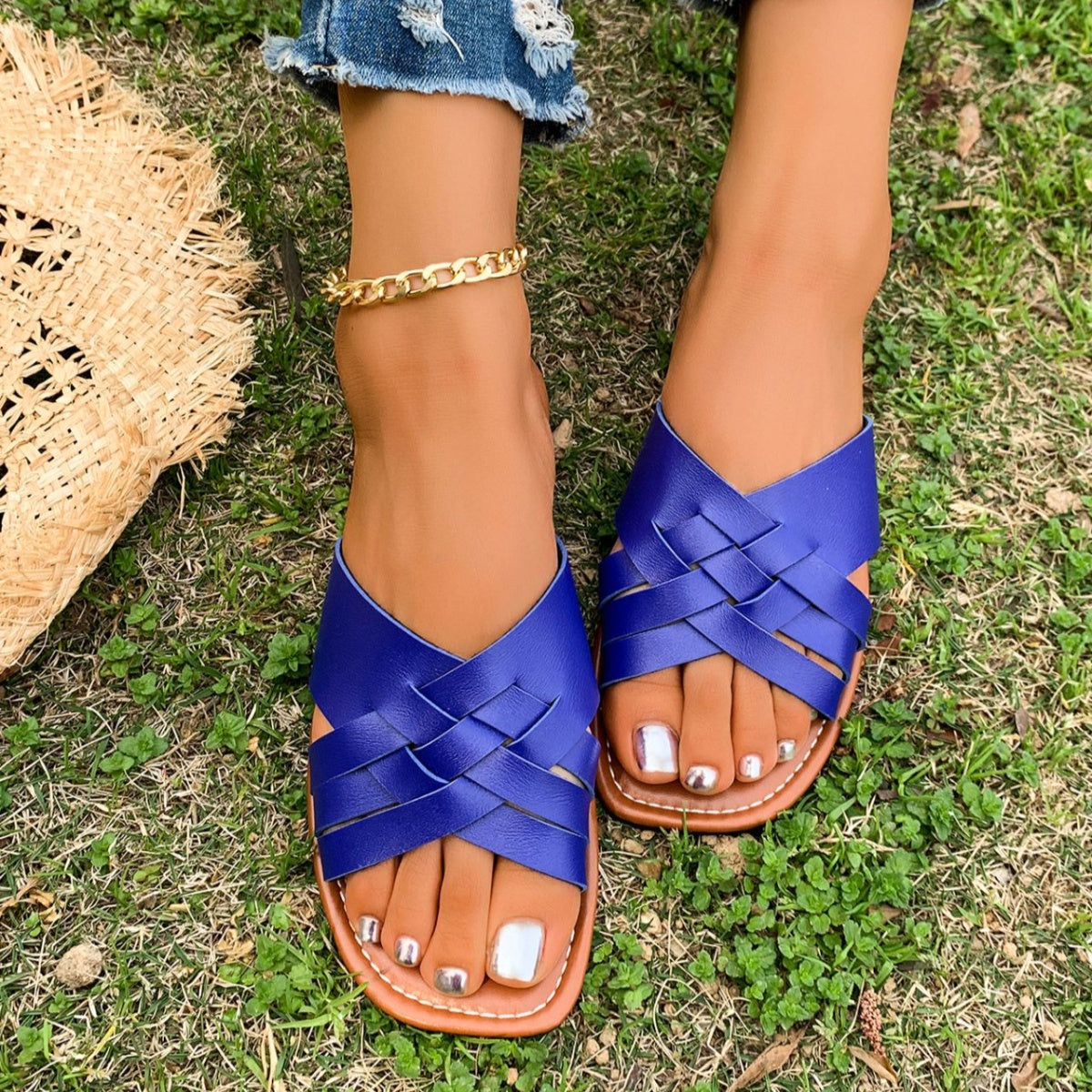 Woven Open Toe Sandals