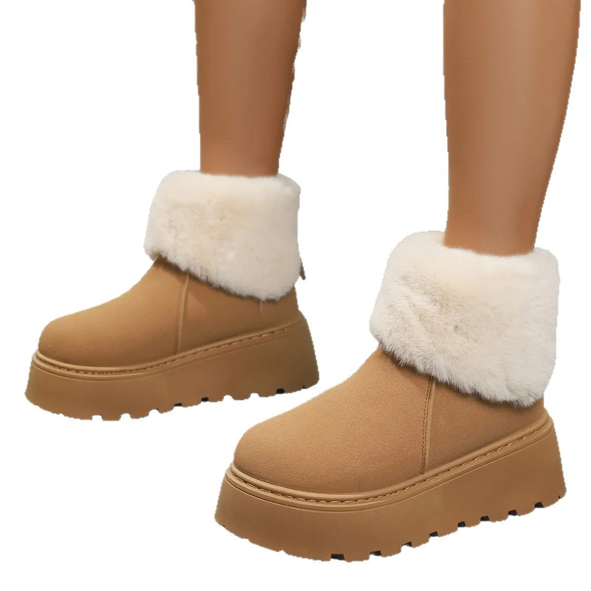 Round Toe Platform Boots