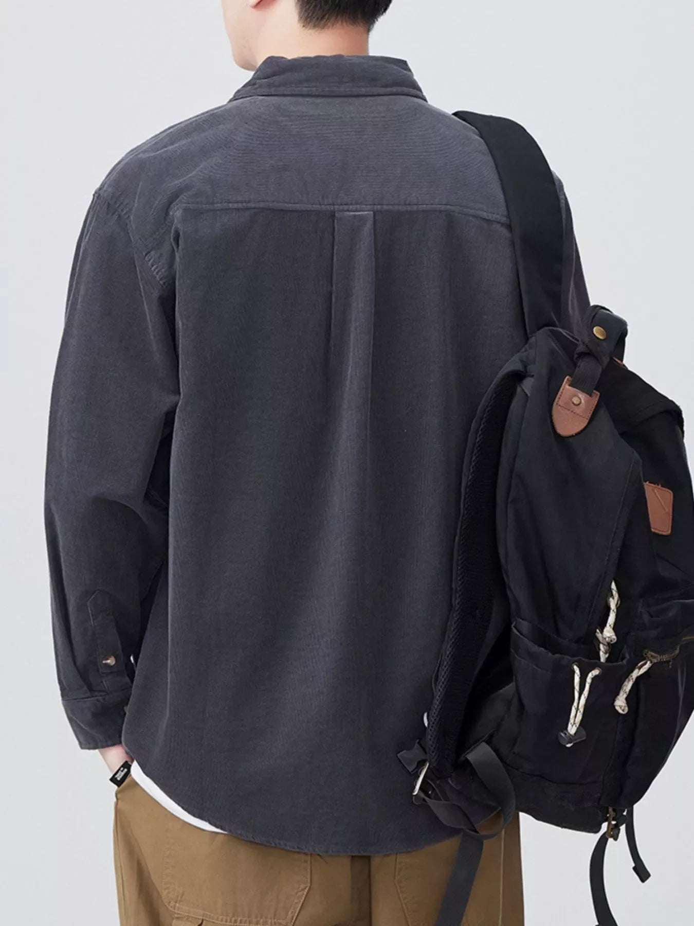 Men's Plus Size Button Up Long Sleeve Shirt