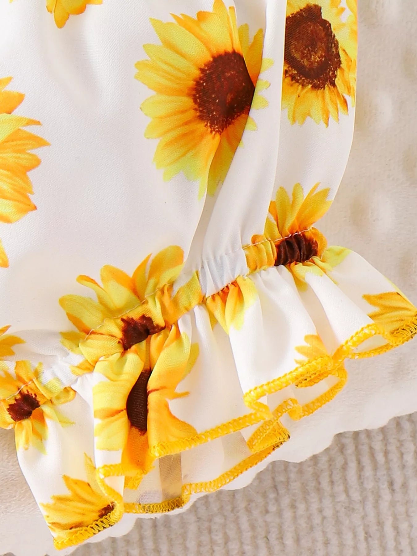 Children's Ruffled Printed Tank and Shorts Set