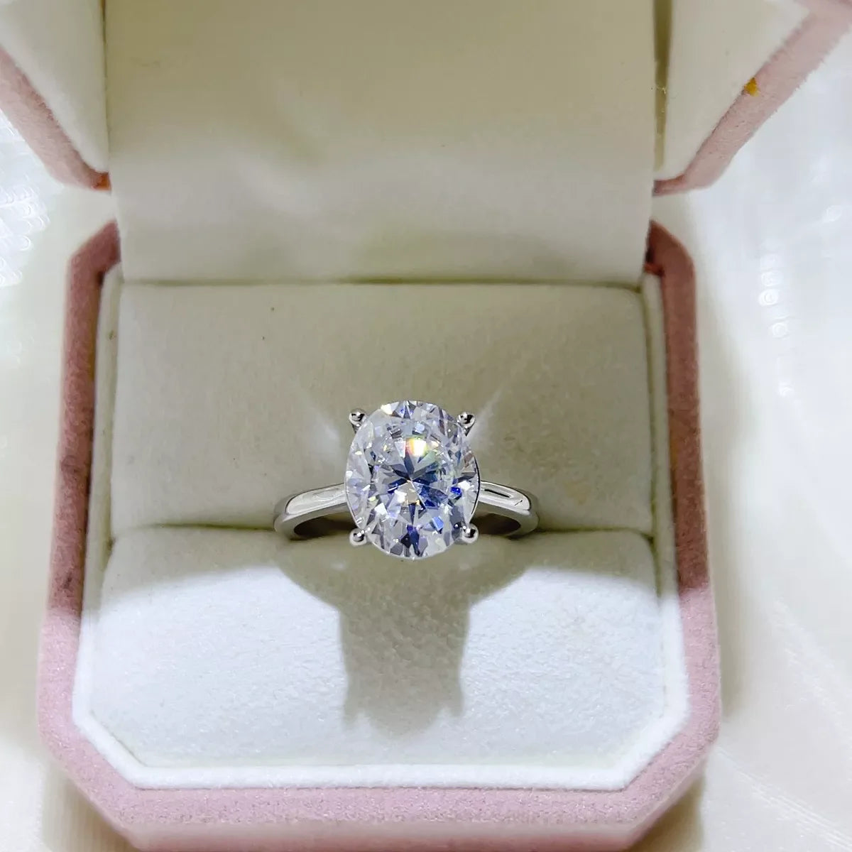 5 Carat 925 Sterling Silver Moissanite Ring