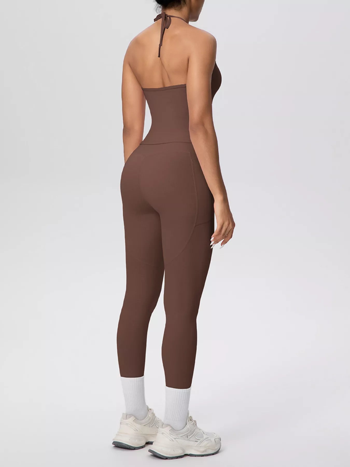 Halter Neck Cami and High-Waisted Leggings Active Set