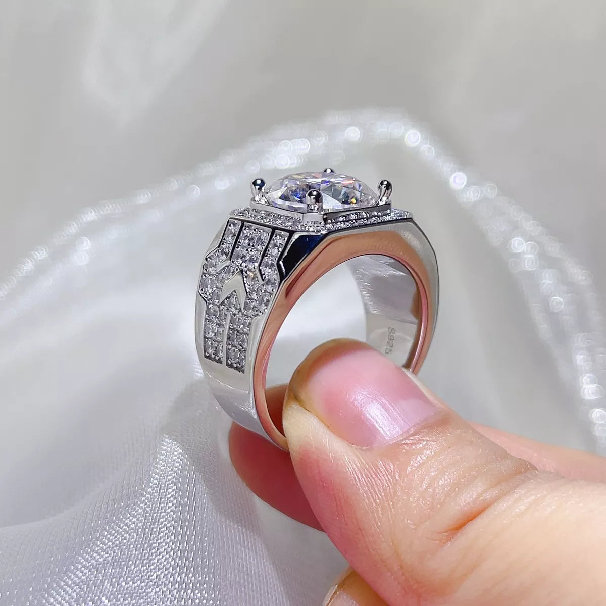 5 Carat 925 Sterling Silver Moissanite Ring