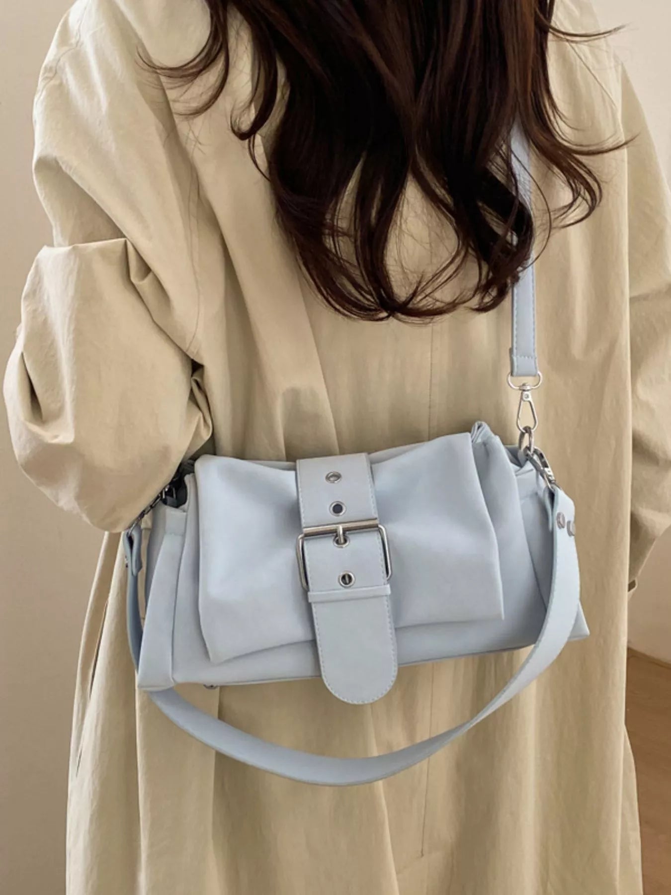 Buckle Detail Crossbody Bag