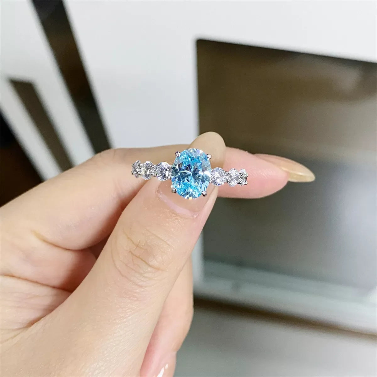 925 Sterling Silver Oval Ring