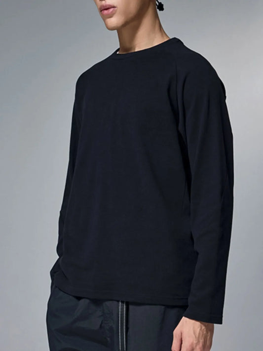 Men's Oversized Round Neck Long Sleeve T-Shirt