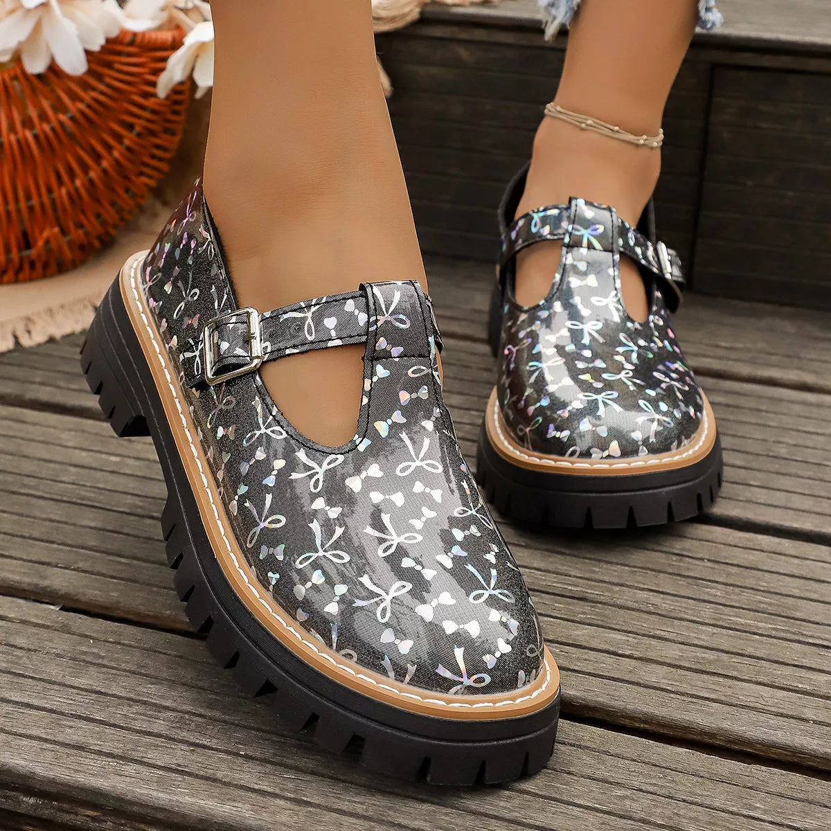 Round Toe Platform Loafers