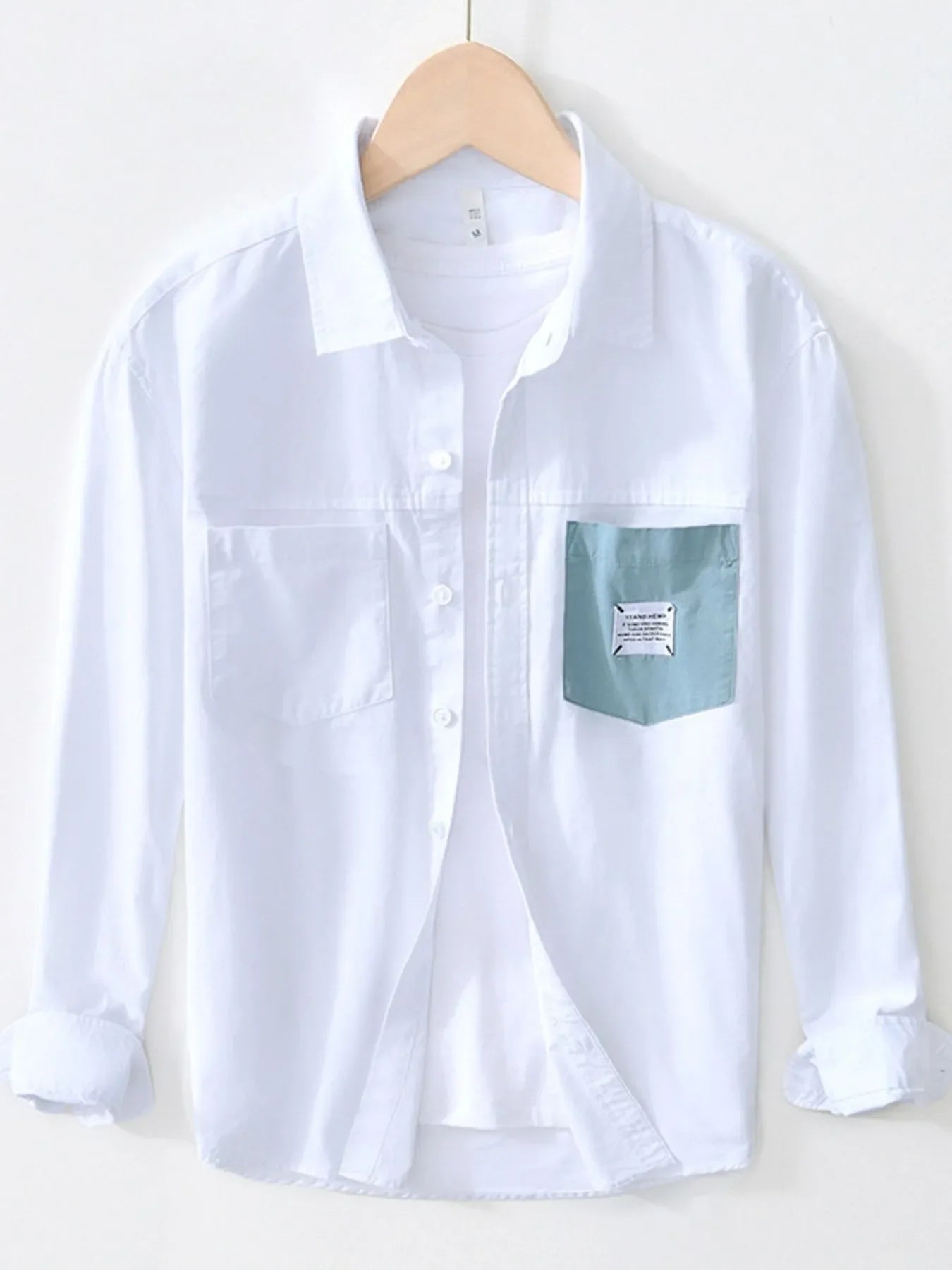 Men's Plus Size Button Up Long Sleeve Shirt
