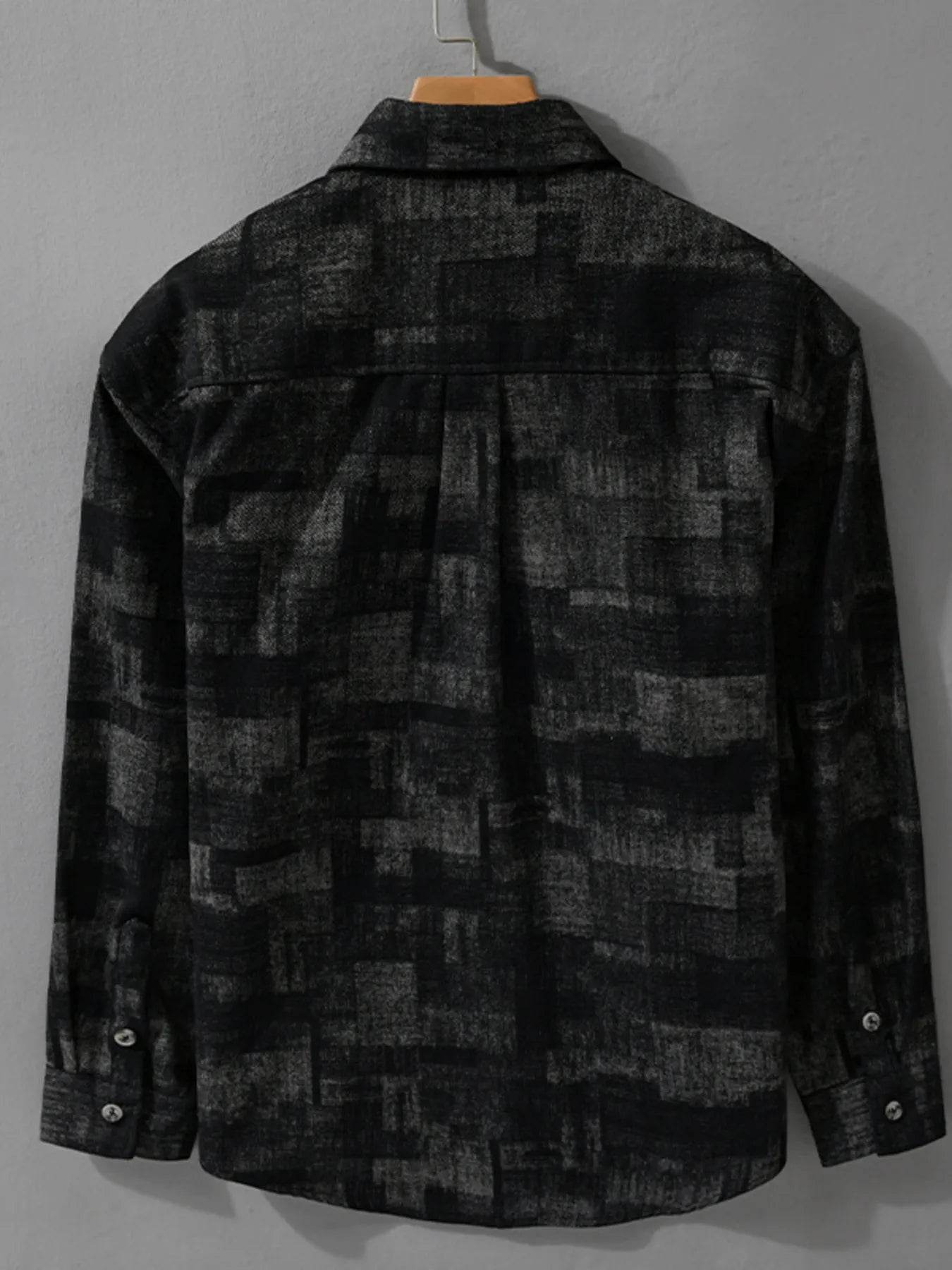 Men's Plus Size Vintage Plaid Button-Down Shirt