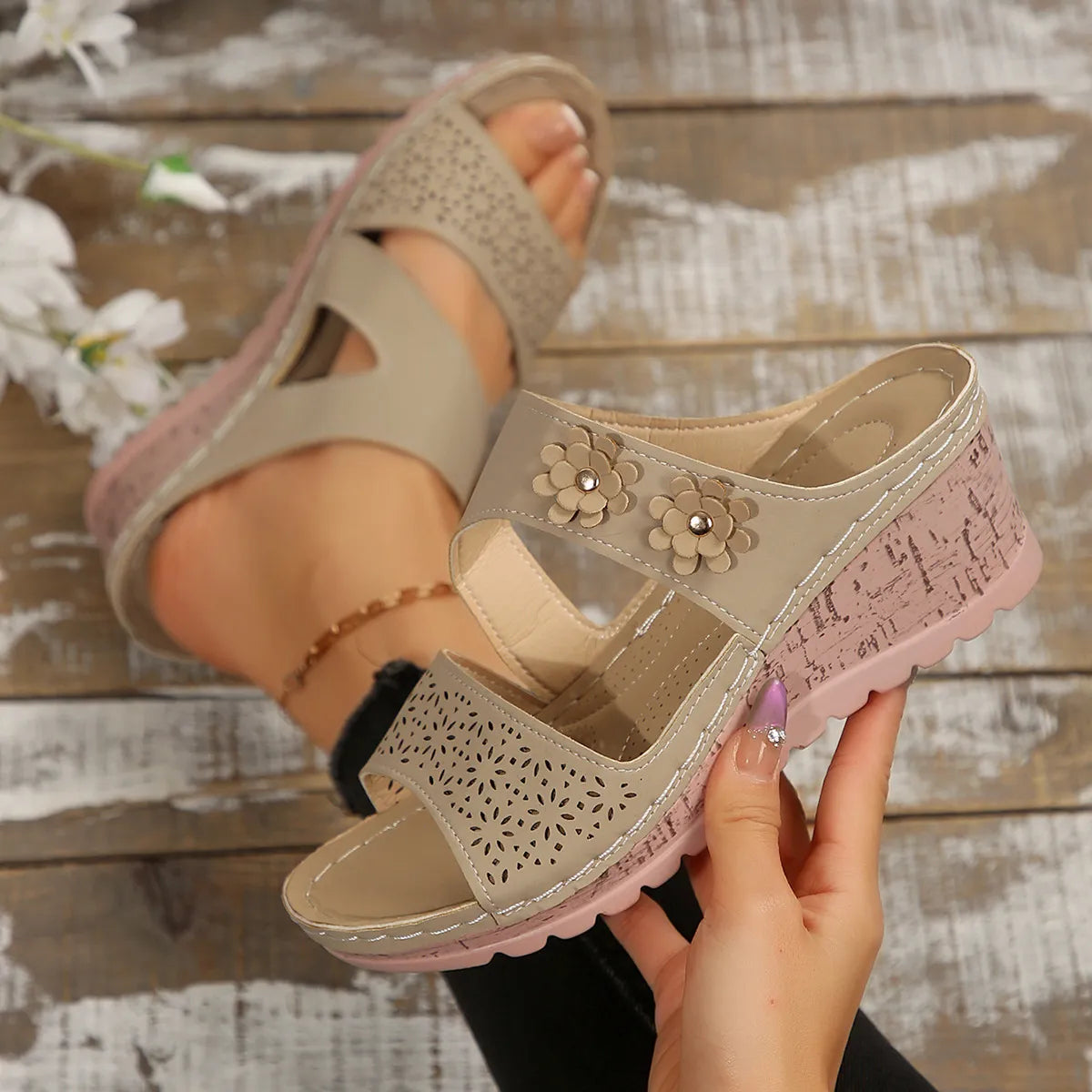 Open Toe Wedge Sandals