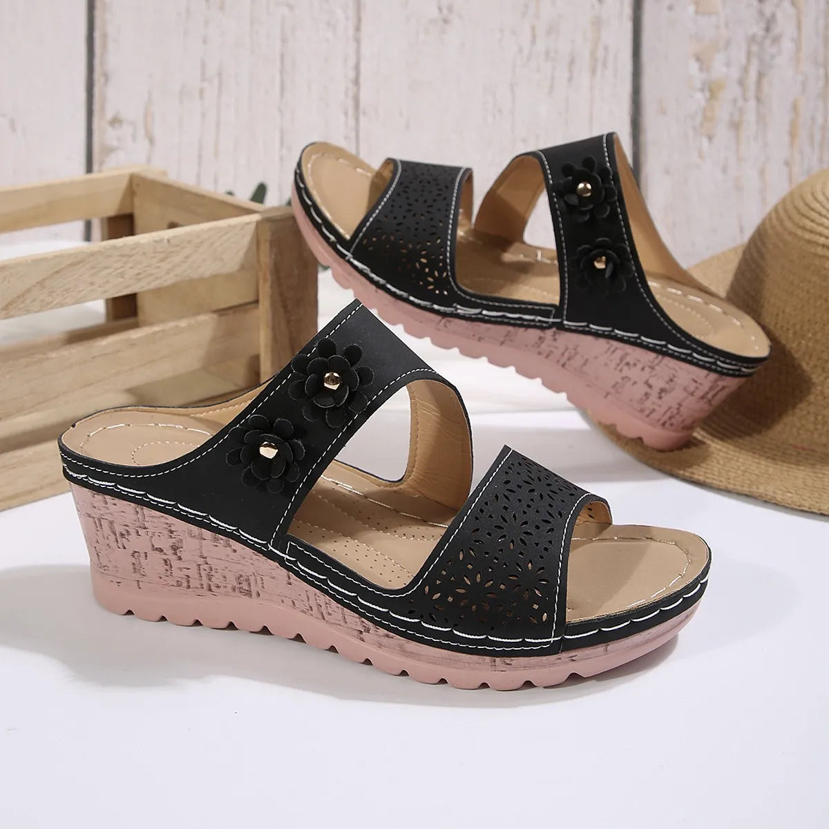 Open Toe Wedge Sandals