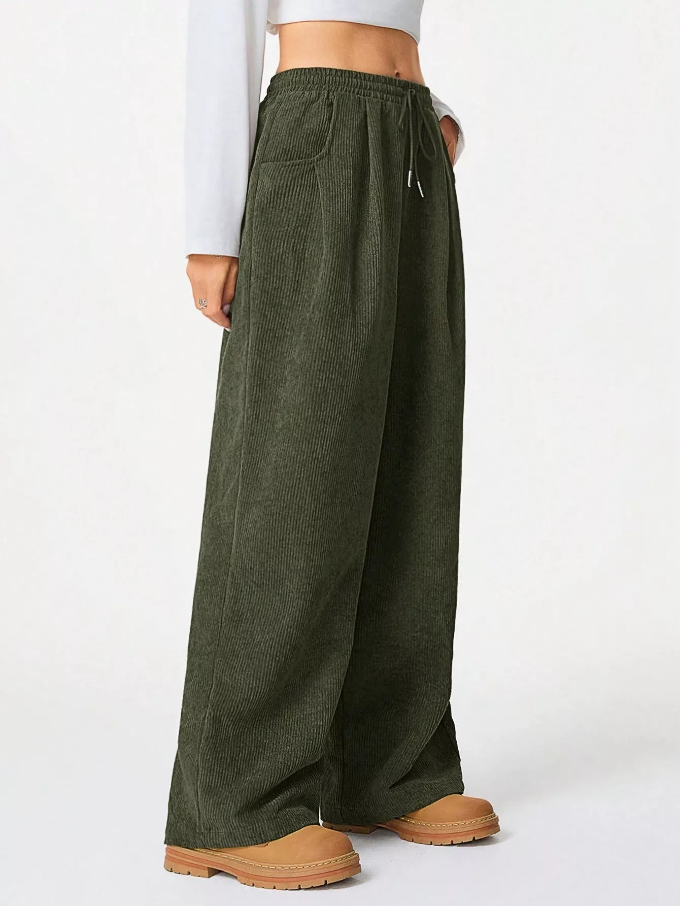 Corduroy Wide Leg Pants
