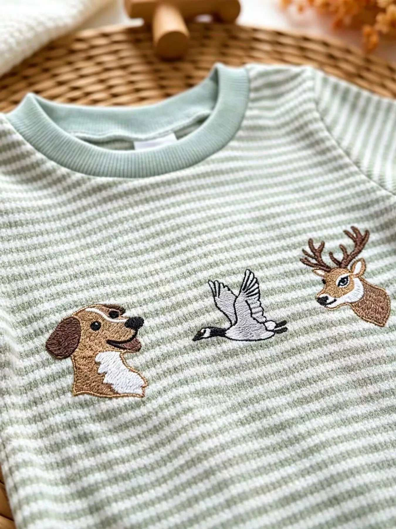 Children's Animal Striped Long Sleeve Jumpsuit