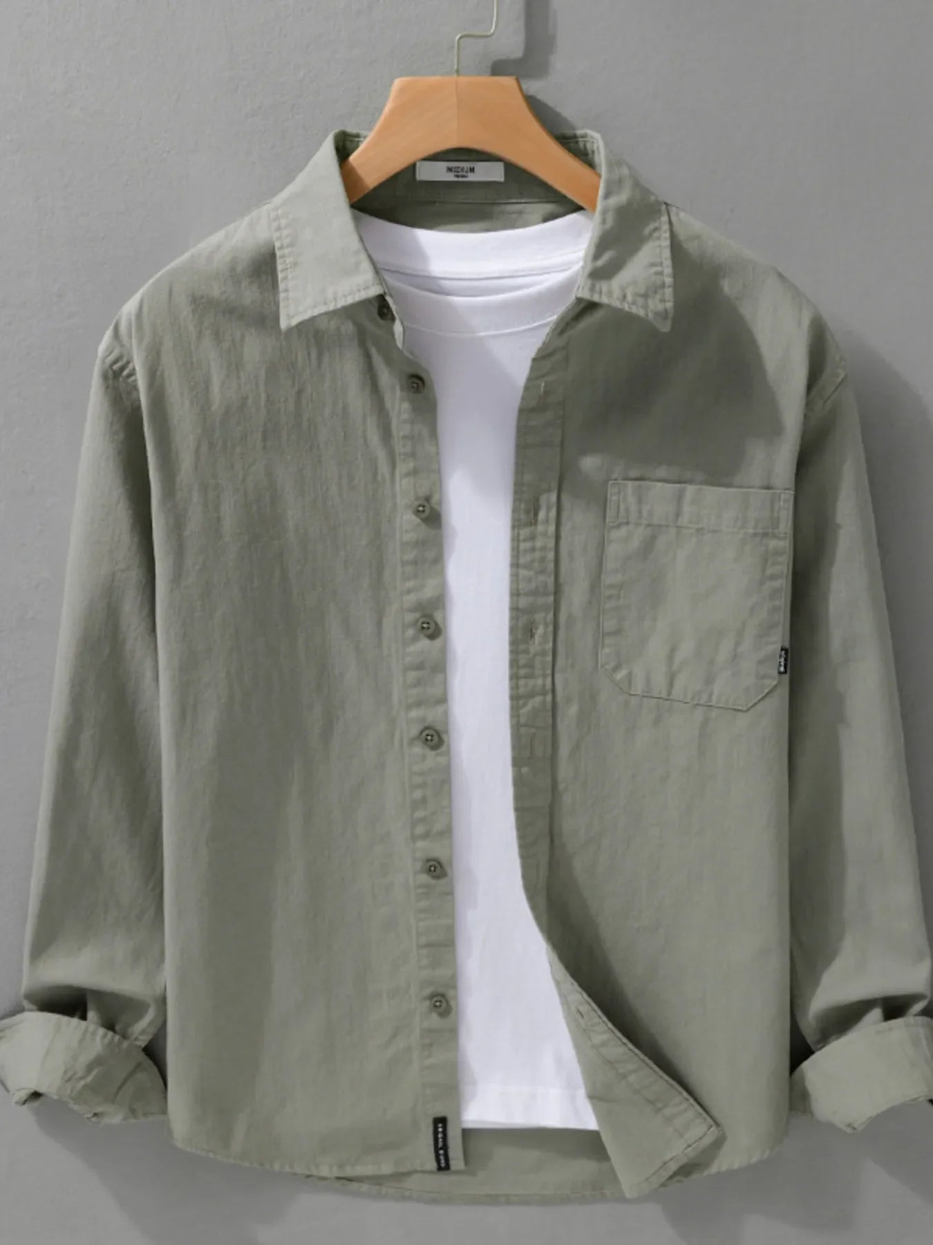 Men's Plus Size Button Up Long Sleeve Shirt