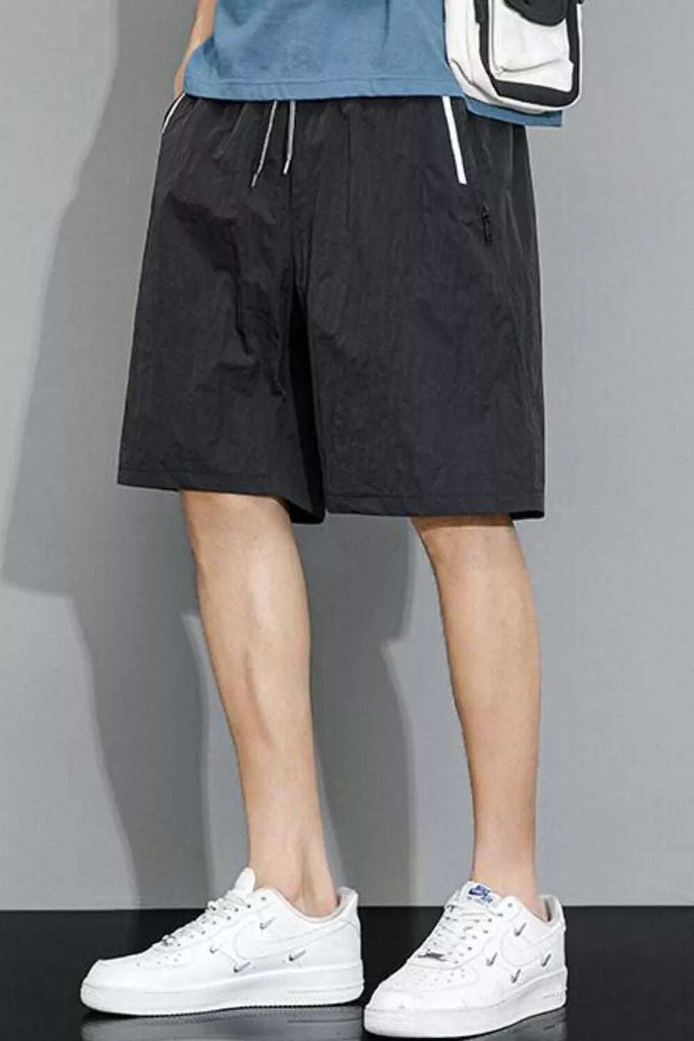 Men's Plus Size Lightweight Quick-Dry Drawstring Shorts