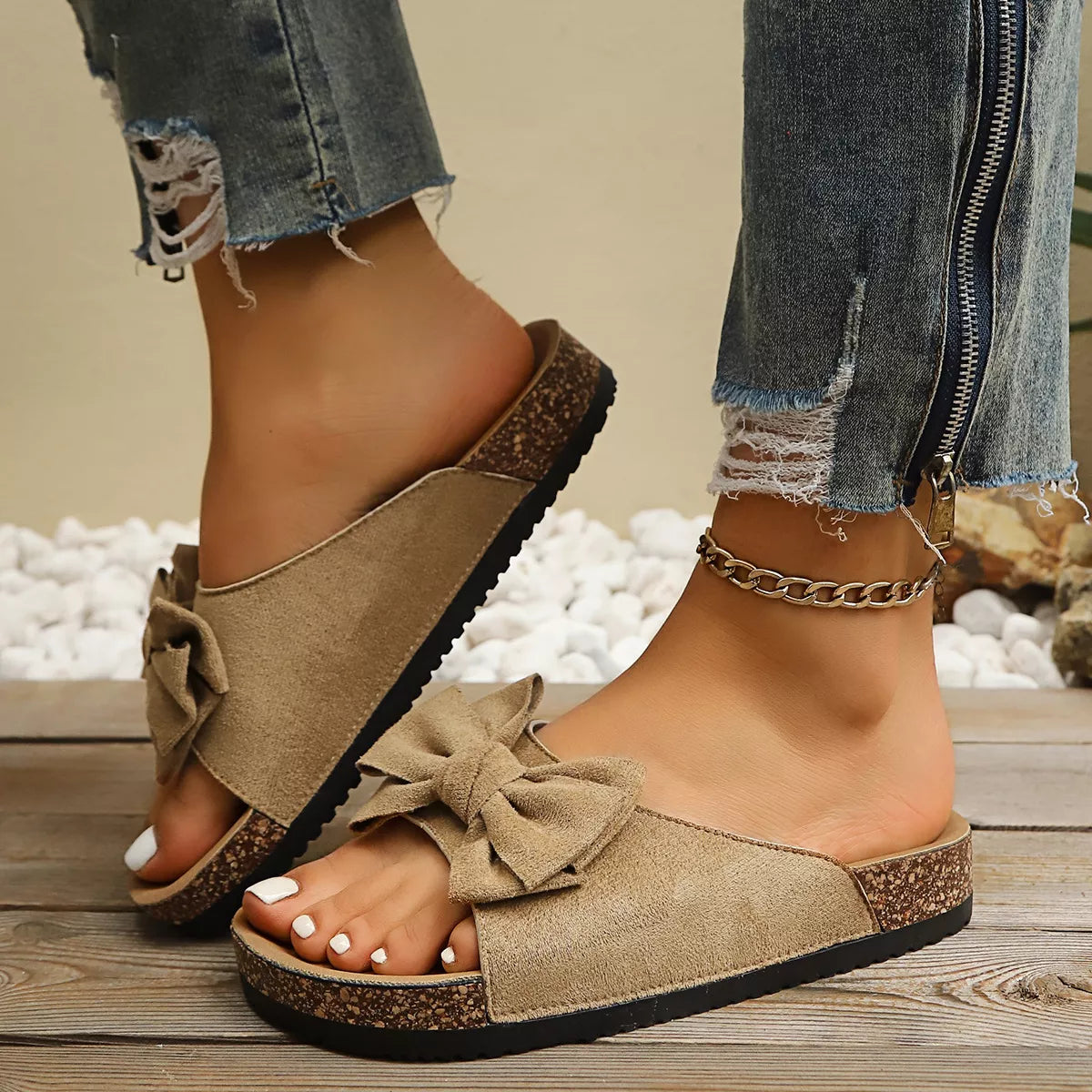 Comfortable Bow Decor Casual Sandals