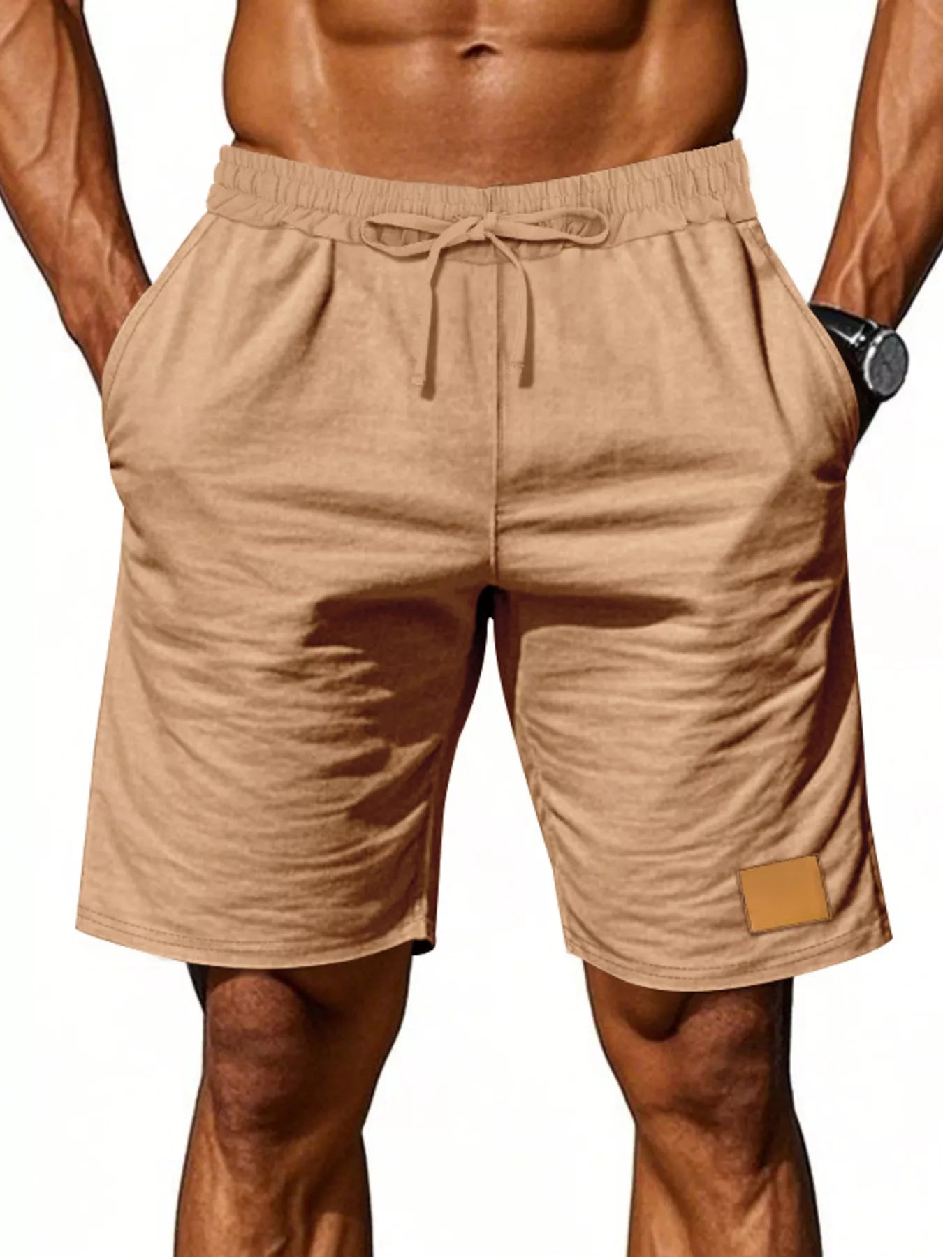 Men's Full Size Casual Drawstring Shorts Plus Size