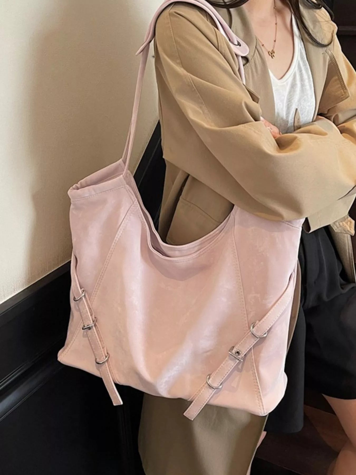 Faux Leather Tote Bag