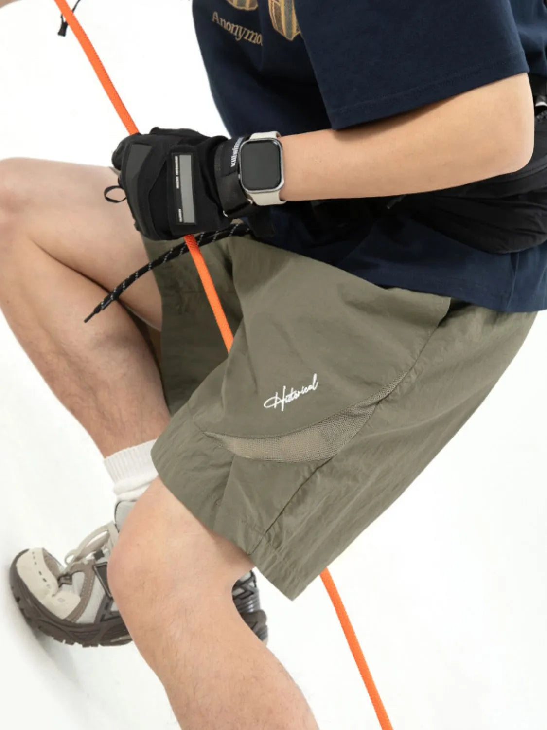 Men's Plus Size Drawstring Shorts with Pockets
