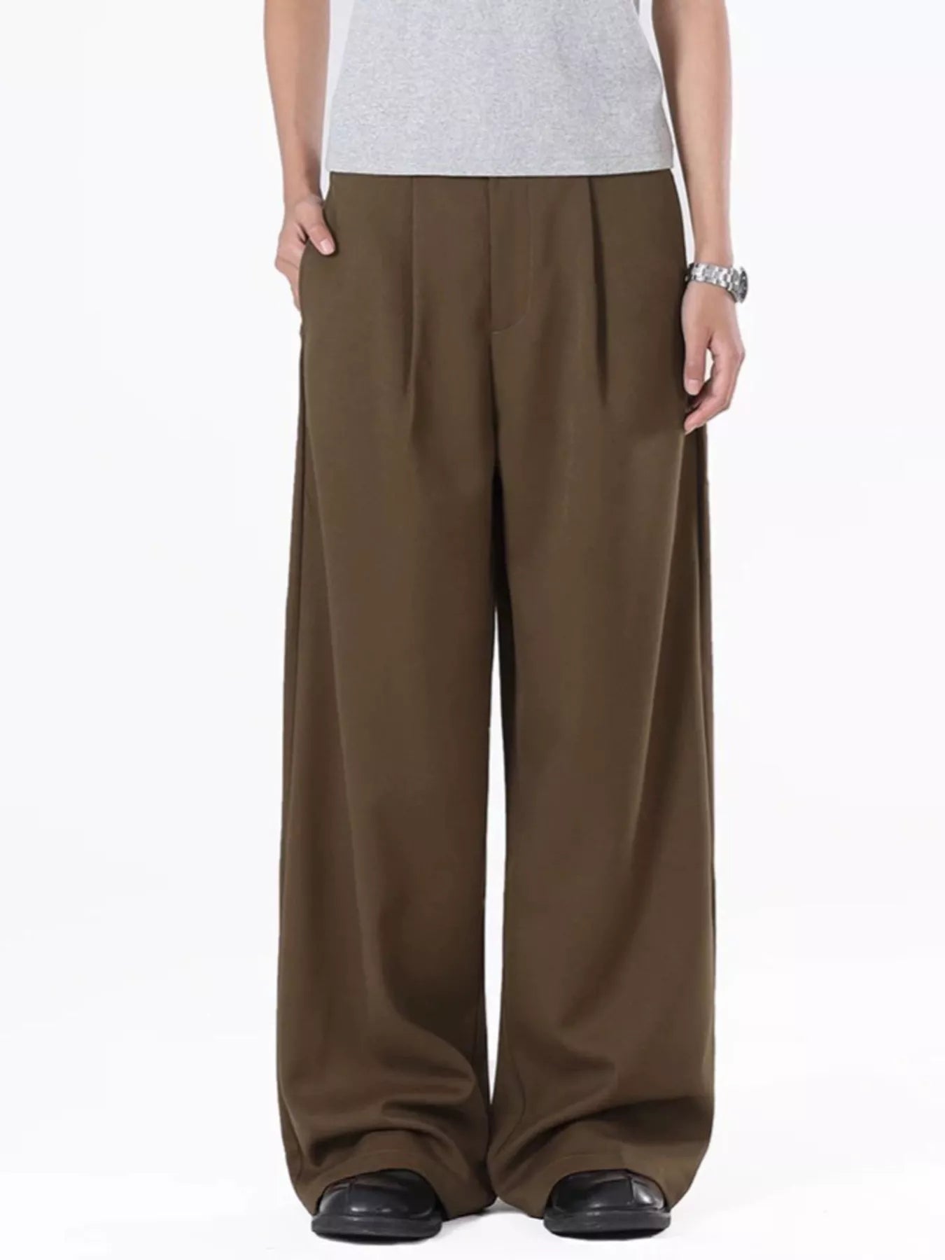Men's Full Size Wide Leg Flowy Dress Pants Plus Size