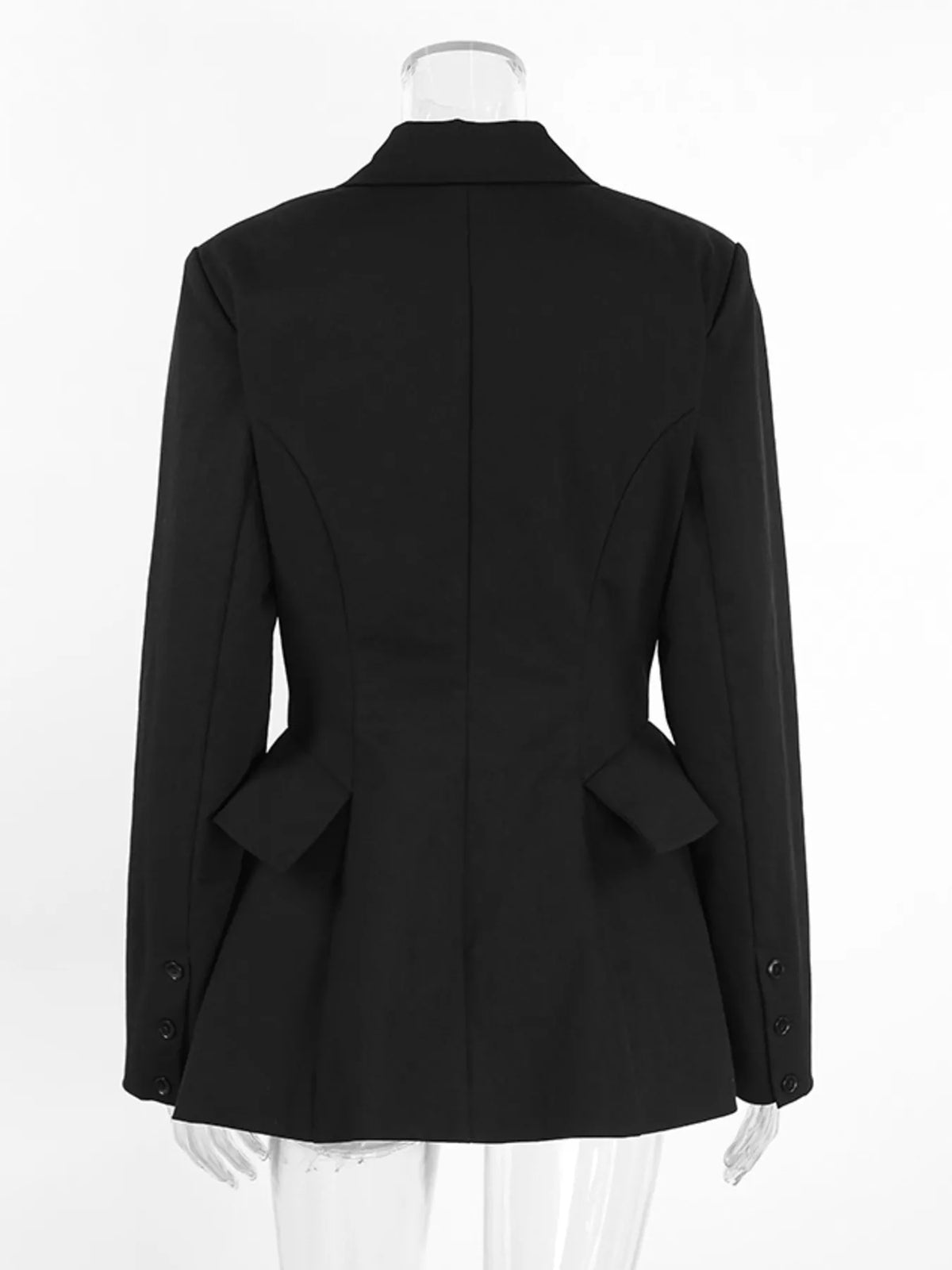 Double-Breasted Blazer with Flap Pockets