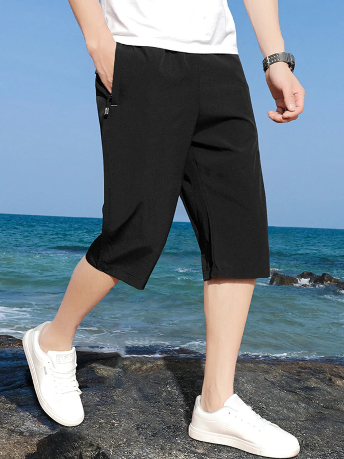 Men's Plus Size Casual Wide Leg Shorts
