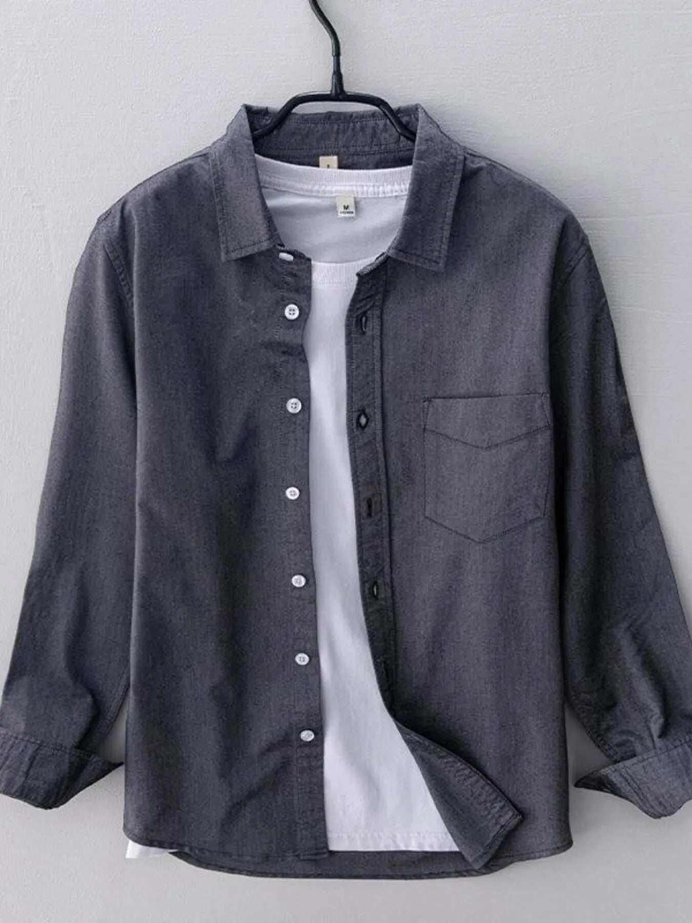 Men's Plus Size Long Sleeve Button Up Shirt