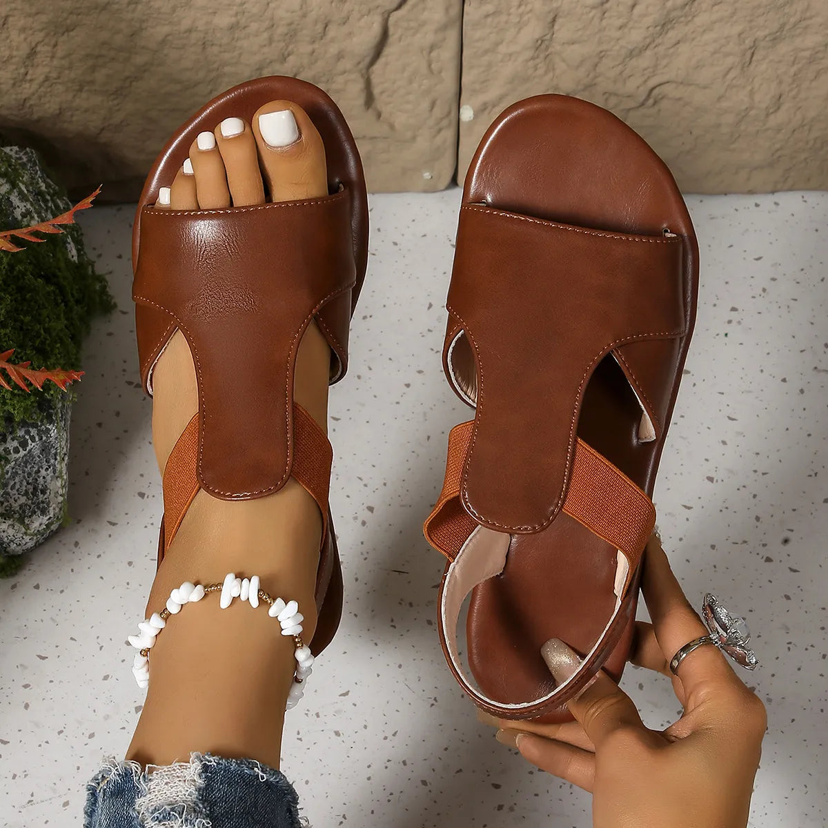 Open Toe Flats Sandals