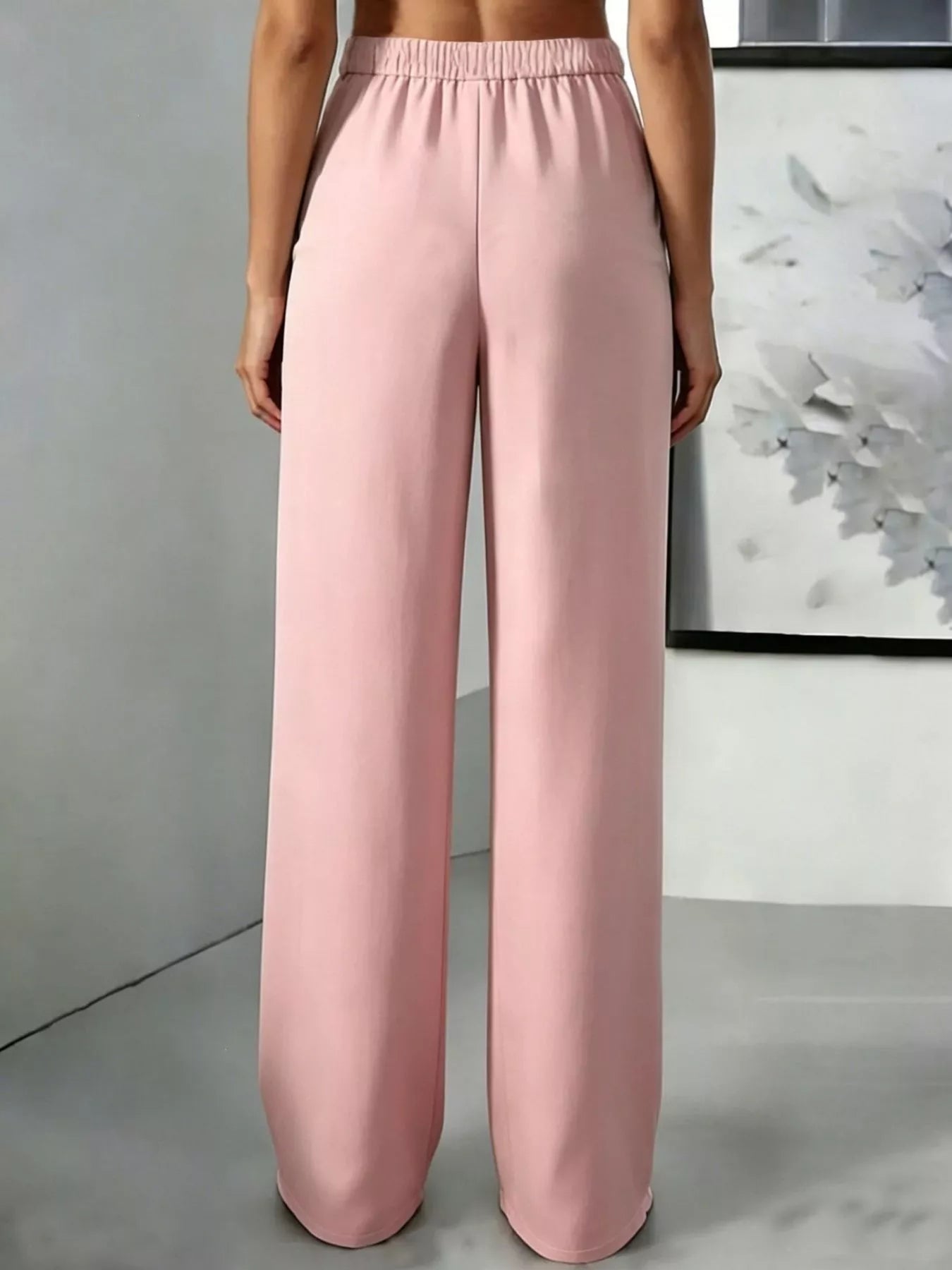 High-Waisted Pleated Wide-Leg Pants