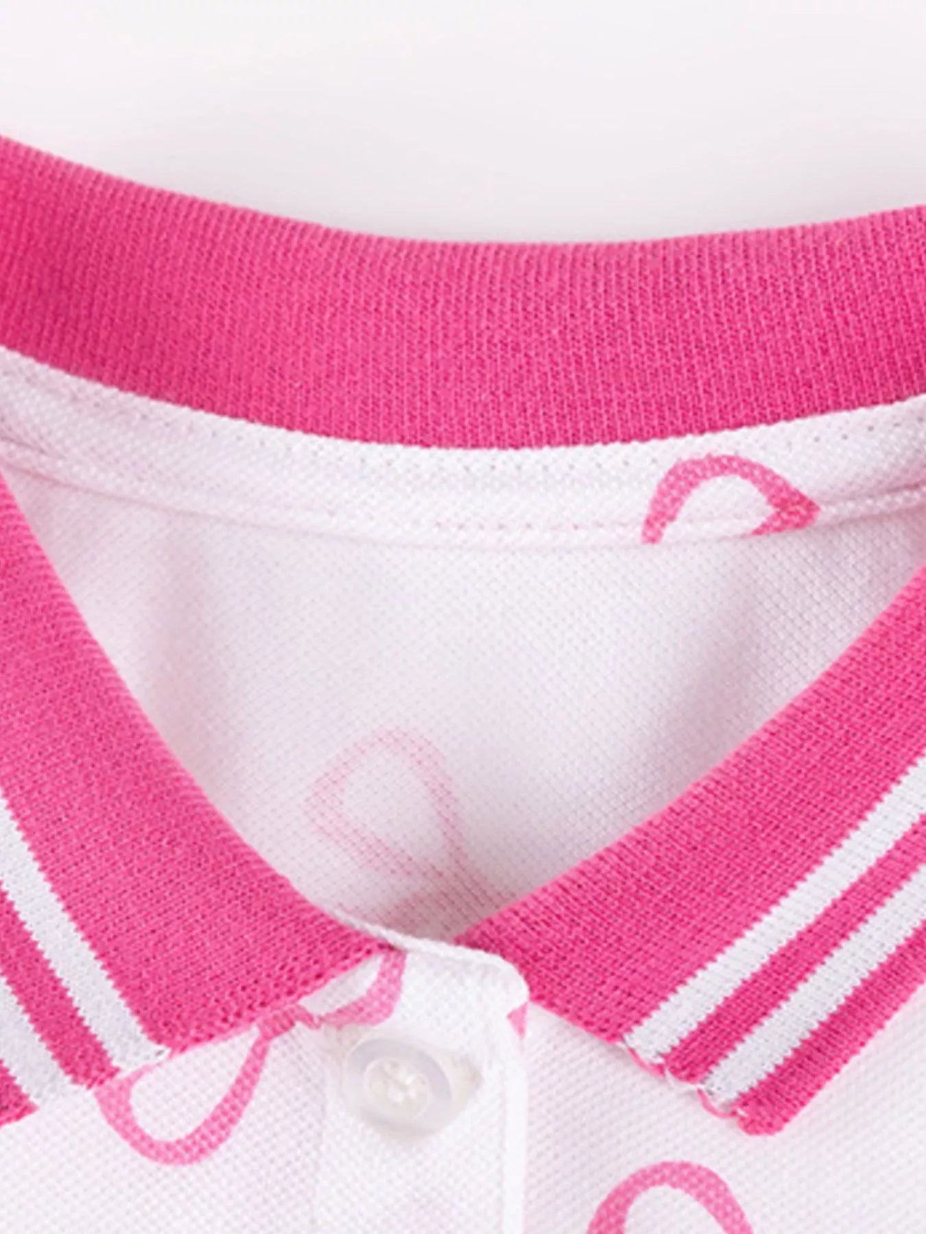 Children's Long-Sleeve Cherry Print Polo Dress