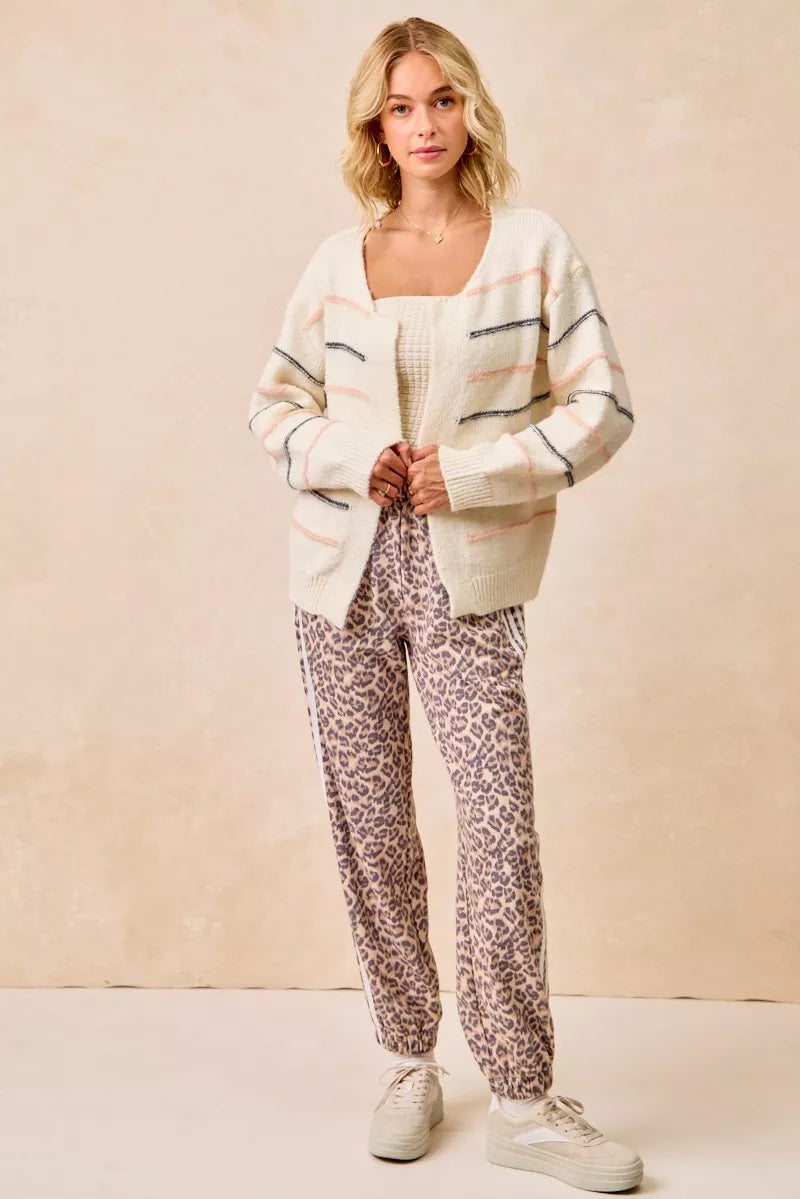 BiBi Side Lines Leopard Track Pants