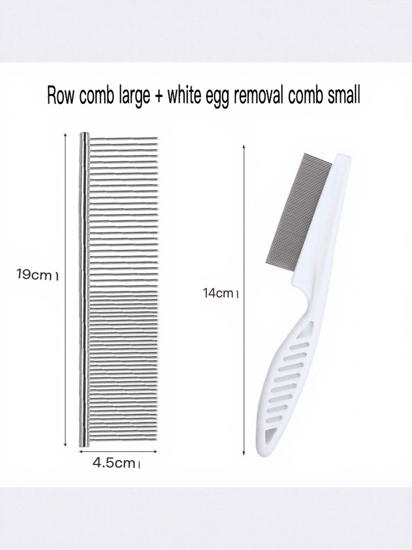 Stainless Steel Pet Grooming Comb for Hair Removal
