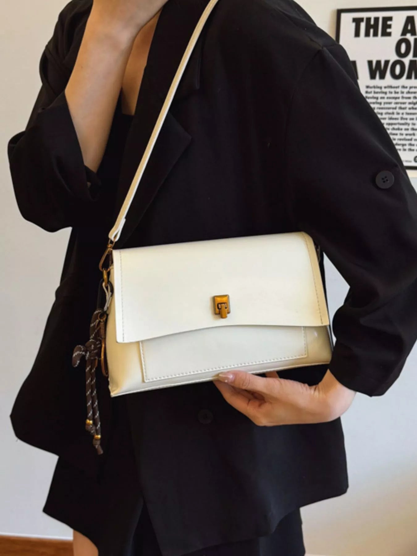 Leather Flap Shoulder Bag