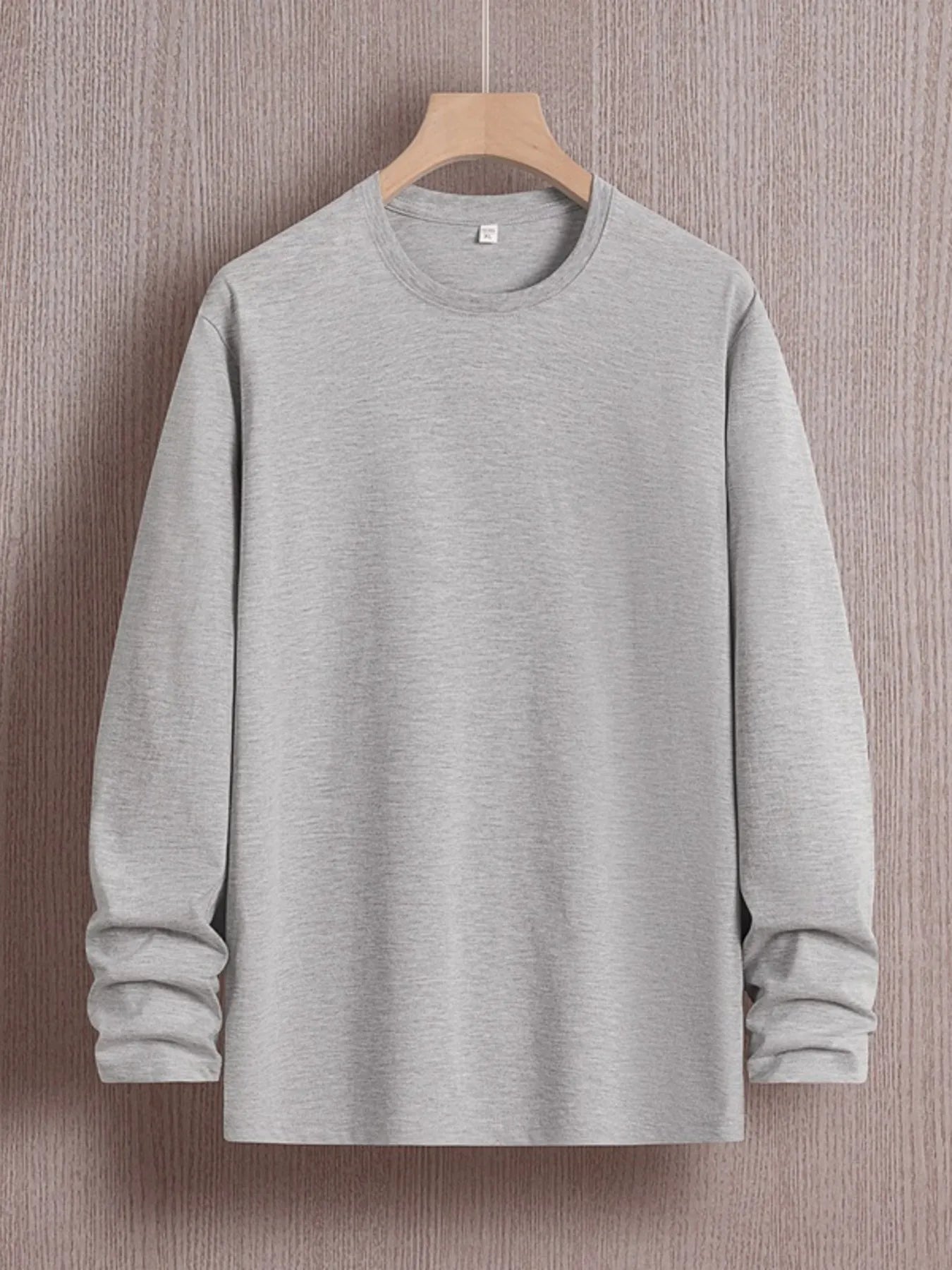 Men's Plus Size Round Neck Long Sleeve T-Shirt