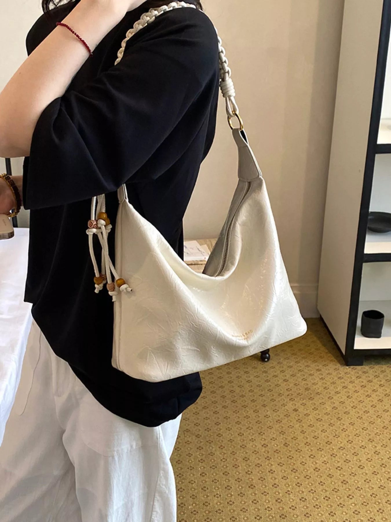 Braided Strap Shoulder Bag