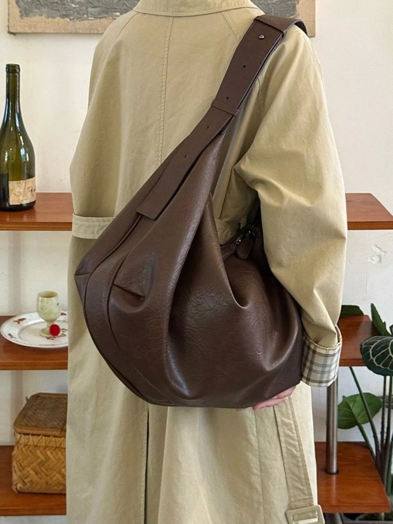 Large Capacity Faux Leather Tote Bag