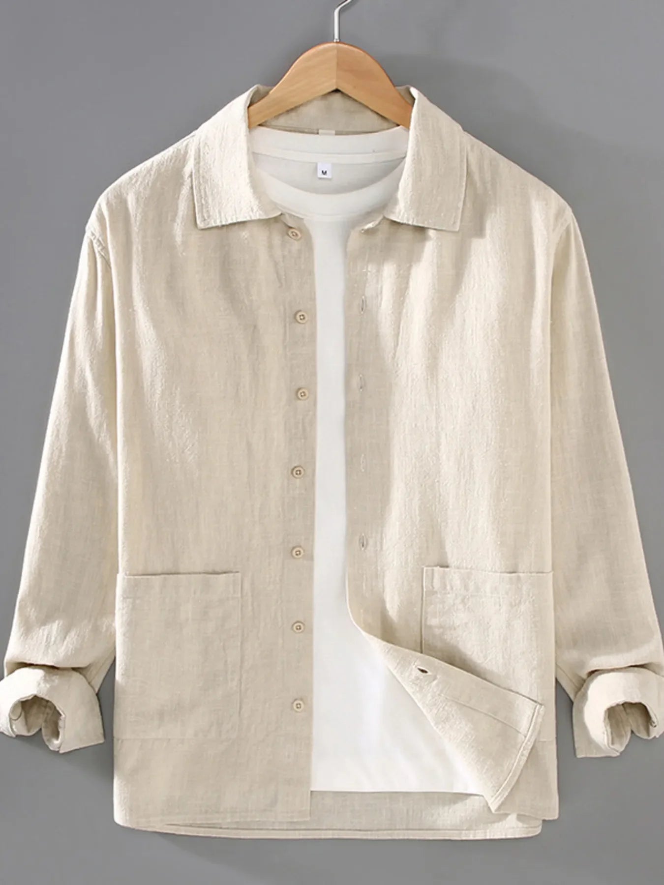 Men's Plus Size Button Up Long Sleeve Shirt