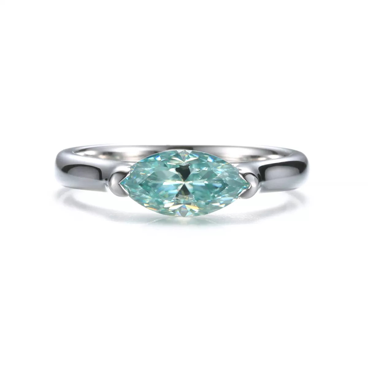 1 Carat Moissanite 925 Sterling Silver Ring