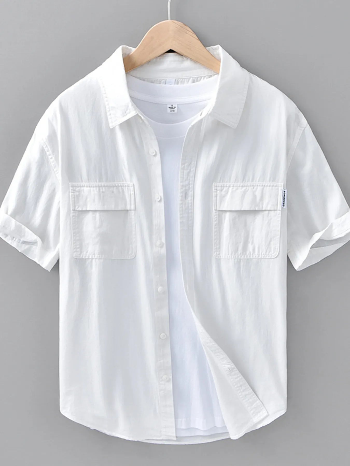 Men's Plus Size Button Up Short Sleeve Shirt