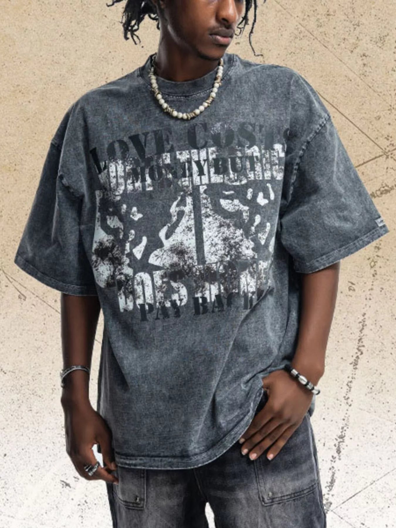 Men's Vintage Washed Graphic Short Sleeve T-Shirt